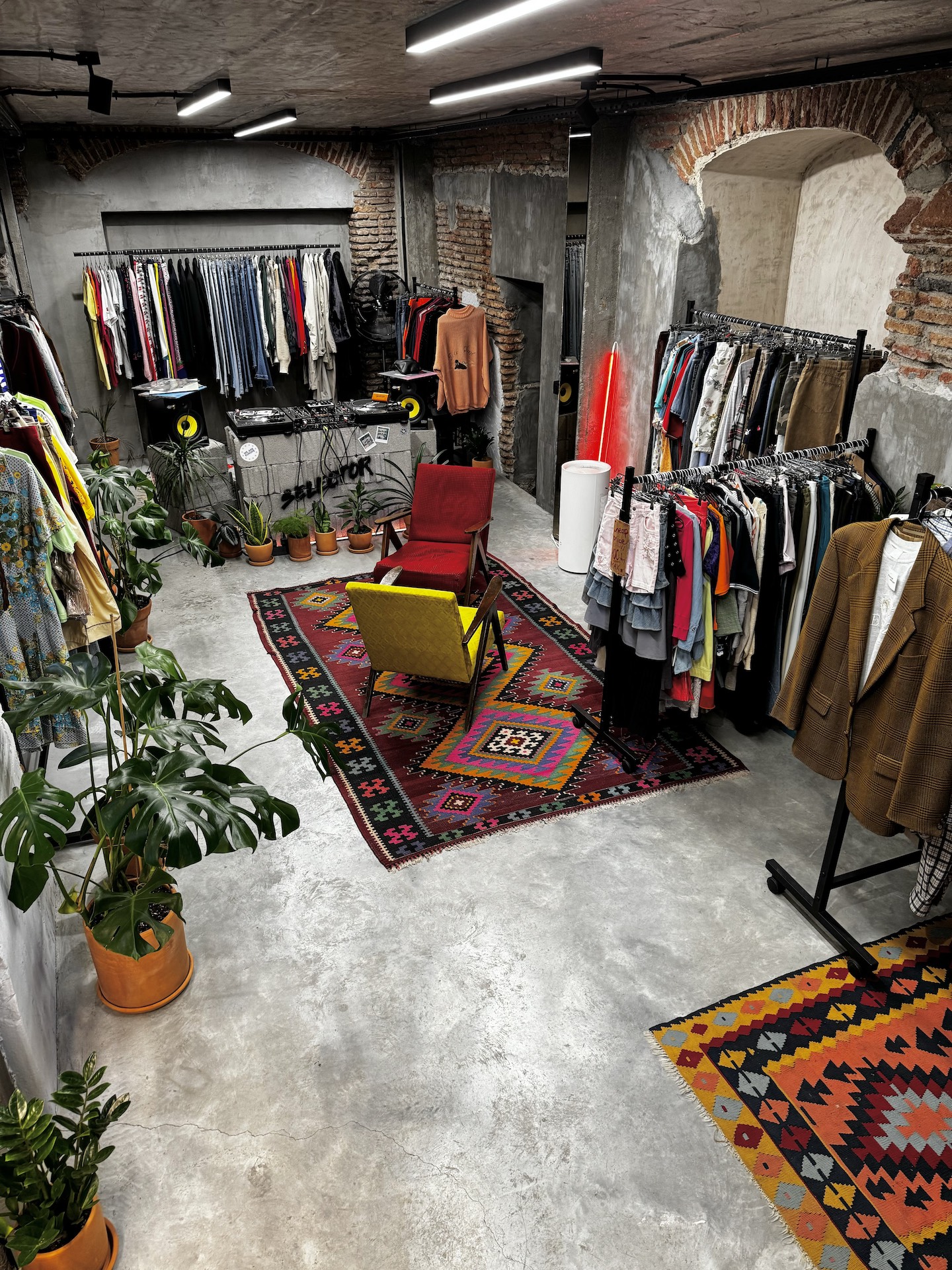 Selector Vintage shop interior in Tbilisi